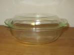 glazen ovenschotel met deksel - kom - glas, Gebruikt, Ophalen of Verzenden, Overige stijlen, Glas