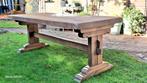 Oude eiken eettafel kloostertafel 199x83.5x75.5, Huis en Inrichting, Tafels | Eettafels, Eikenhout, Zo goed als nieuw, Vijf personen of meer