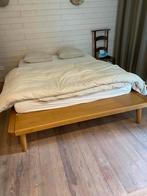 Jimi bed Japanse stijl dennenhout incl lattenbodem als nieuw, 160 cm, Comme neuf, Deux personnes, Bois