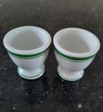 Lot de 2 coquetiers en porcelaine, Enlèvement ou Envoi, Utilisé, Porcelaine