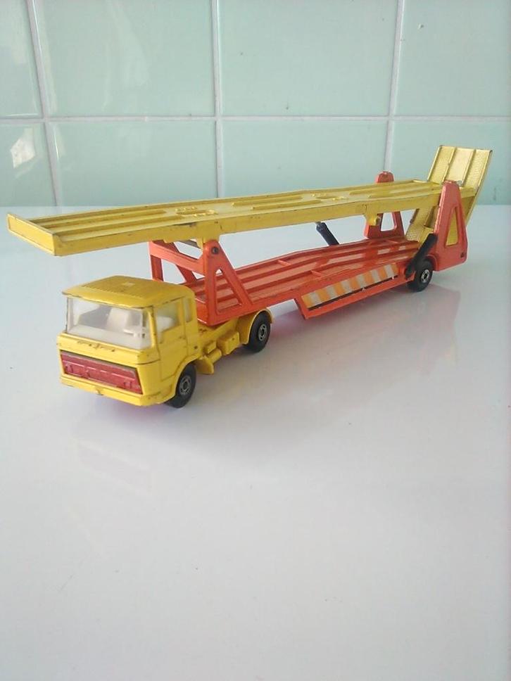 Vintage Matchbox Car Transporter AFHALING LEES BESCHRIJVING, Hobby & Loisirs créatifs, Voitures miniatures | Échelles Autre, Utilisé