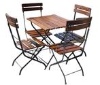 5delig smeedijzeren terrasset., Tuin en Terras, Ophalen, Gebruikt, 4 zitplaatsen, Tuinset