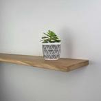 Massief eiken zwevende wandplank 130 x 20 x 4 cm, Huis en Inrichting, Woonaccessoires | Wandplanken en Boekenplanken, Ophalen