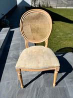 6 antieke stoelen - rotan rugleuning, Huis en Inrichting, Stoelen, Ophalen