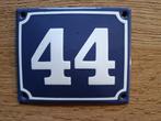 Plaque émaillée N maison, bleue N44 (12x10cm), Enlèvement ou Envoi, Comme neuf