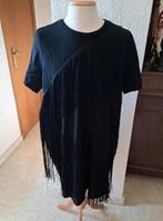 Asos zwarte jurk met franjes - 50, Kleding | Dames, Zwart, Maat 46/48 (XL) of groter, Ophalen of Verzenden, Zo goed als nieuw