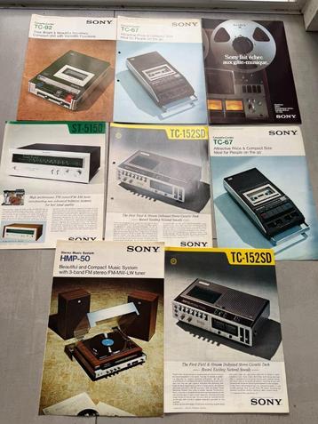 SONY, folders uit de jaren 80, set van 9 folders: ster chann beschikbaar voor biedingen