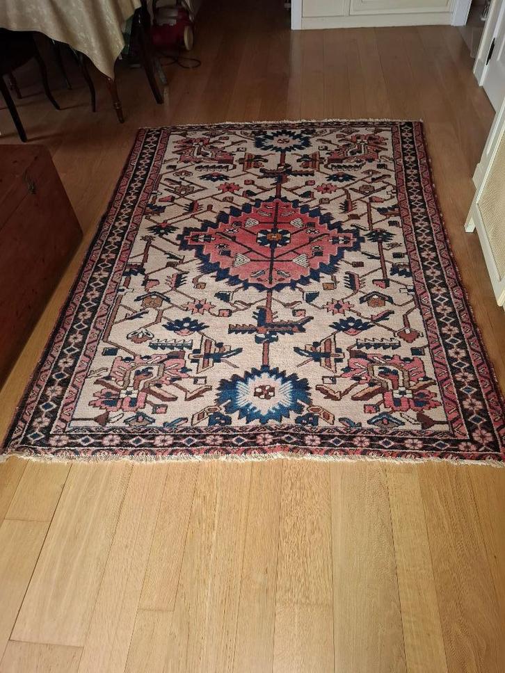 Antiek Iraans tapijt Shahsevan, Huis en Inrichting, Stoffering | Tapijten en Vloerkleden, Rond, Beige, Ophalen