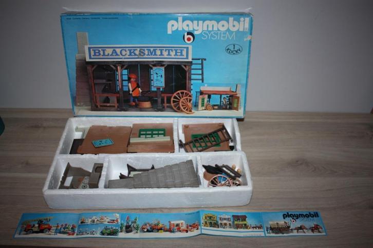 Playmobil System Blacksmith nr 3430 in doos 1974, Kinderen en Baby's, Speelgoed | Playmobil, Gebruikt, Los Playmobil, Ophalen of Verzenden