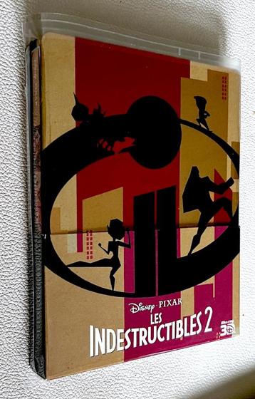 INCREDIBLES 2 (+ OTNL) 3D + 2D / "STEELBOOK" 3 BLURAY + BOEK beschikbaar voor biedingen