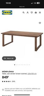 MÖRBYLÅNGA ikea table a manger comme neuf, Huis en Inrichting, Ophalen, 200 cm of meer, Zo goed als nieuw, Vijf personen of meer