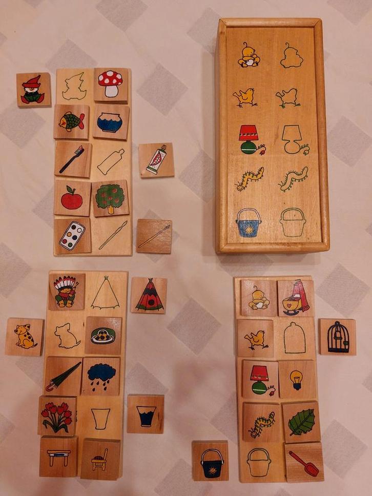 Houten denkspel/puzzel, Kinderen en Baby's, Speelgoed | Houten speelgoed, Zo goed als nieuw, Ophalen