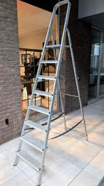 Robuuste ladder 8 treden, Doe-het-zelf en Bouw, Ladders en Trappen, Ophalen, Gebruikt, Ladder
