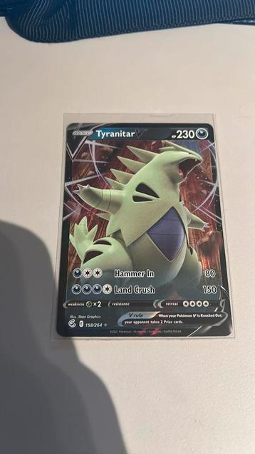Tyranitar V #158, Enlèvement ou Envoi, Neuf, Cartes en vrac, Foil