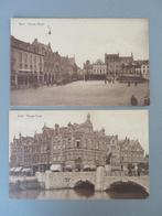 2 oude postkaarten Lier Grote Markt en Hoge Brug, Enlèvement ou Envoi, Avant 1920, Non affranchie, Anvers