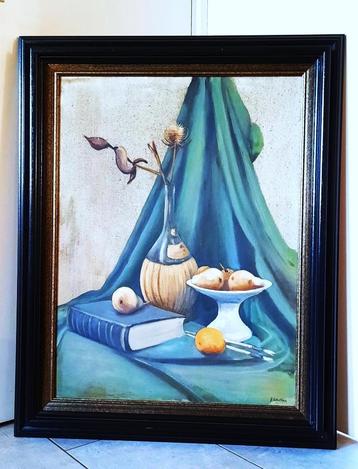 Gesigneerd Antieke olieverf schilderij op paneel Uit Ca.1950 beschikbaar voor biedingen