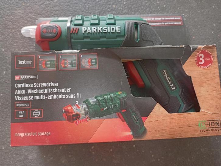 Nieuwe accuschroevendraaier PARKSIDE Rapidfire 2.2, Doe-het-zelf en Bouw, Gereedschap | Handgereedschap, Nieuw, Ophalen