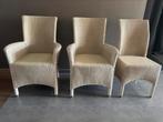 Set van 3 stijlvolle rotan stoelen, Huis en Inrichting, Ophalen, Gebruikt, Overige kleuren, Drie