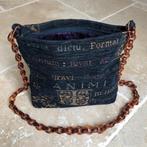 Handtas (handwerk), Handtassen en Accessoires, Tassen | Damestassen, Ophalen, Zo goed als nieuw, Blauw, Handtas