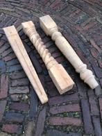 3 hout gedraaide eiken / poten / tafelpoten., Huis en Inrichting, Ophalen, Tafelpoot, Zo goed als nieuw, Eikenhout