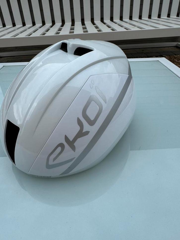 EKOI Perf AERO15 Evo White, Fietsen en Brommers, Fietsaccessoires | Fietshelmen, Zo goed als nieuw, M, Ophalen of Verzenden