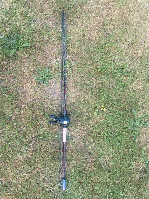 2 hengels en 1 schepnet van spro, Watersport en Boten, Hengelsport | Algemeen, Gebruikt, Molen, Ophalen