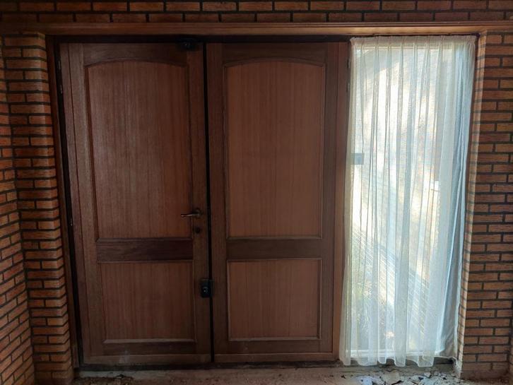 Houten ramen en deuren, Doe-het-zelf en Bouw, Glas en Ramen, Zo goed als nieuw, Gevelraam of Ruit, Dubbelglas, Ophalen