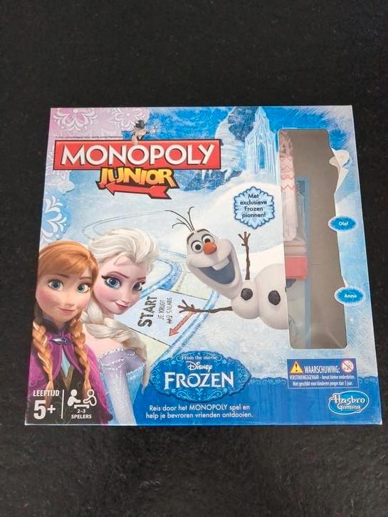Monopoly junior Frozen, Hobby en Vrije tijd, Gezelschapsspellen | Kaartspellen, Zo goed als nieuw, Ophalen