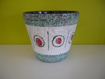 Knappe grote vintage fifties cache-pot / bloempot Italy beschikbaar voor biedingen