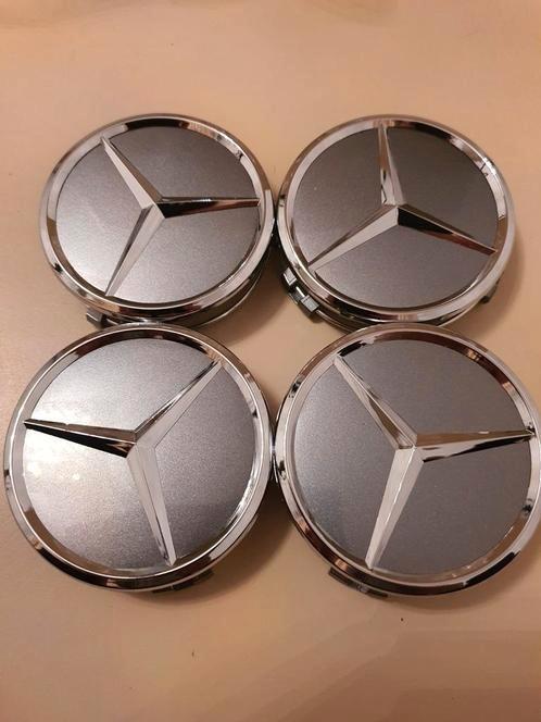 Mercedes naafdoppen/wielkappen dia 75 mm kleur antraciet, Auto diversen, Wieldoppen, Nieuw, Ophalen of Verzenden