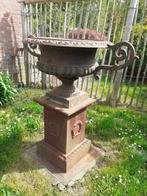 PRACHTIGE EN GROTE GIETIJZEREN WASBAK OP EEN ONDERSTEL, Ophalen, Gebruikt