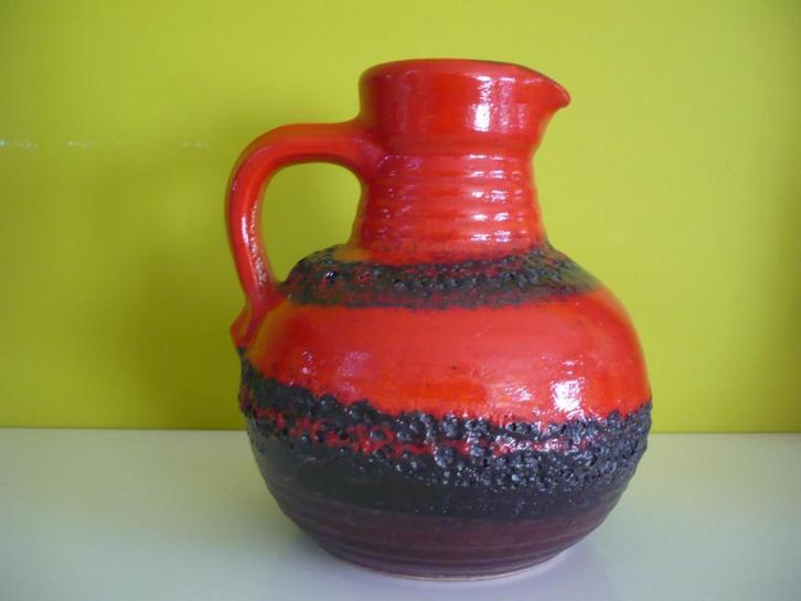 Knappe vintage fat lava vaas Bay keramik West-Germany, Antiek en Kunst, Antiek | Vazen, Ophalen of Verzenden