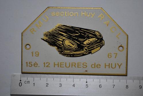 BADGE EMAILLE 12 HEURES DE HUY 1967 ROYAL MOTOR UNION RMU, Verzamelen, Automerken, Motoren en Formule 1, Gebruikt, Auto's, Ophalen of Verzenden
