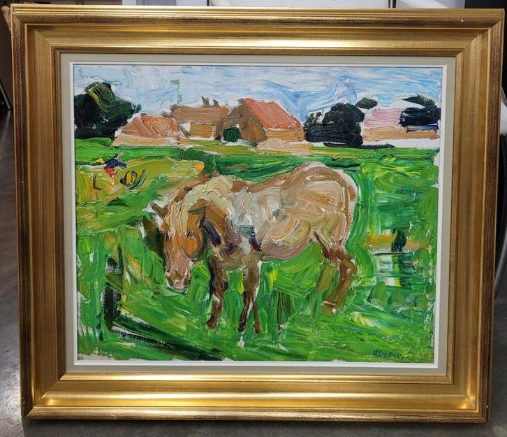 Albert DE DEKEN, het boerenpaard, Antiek en Kunst, Kunst | Schilderijen | Klassiek, Ophalen of Verzenden