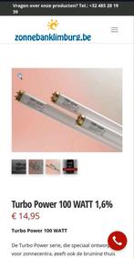 20stuks zonnebank lampen "Turbo Power" 100w (Lengte 1m76), Ophalen, Gebruikt