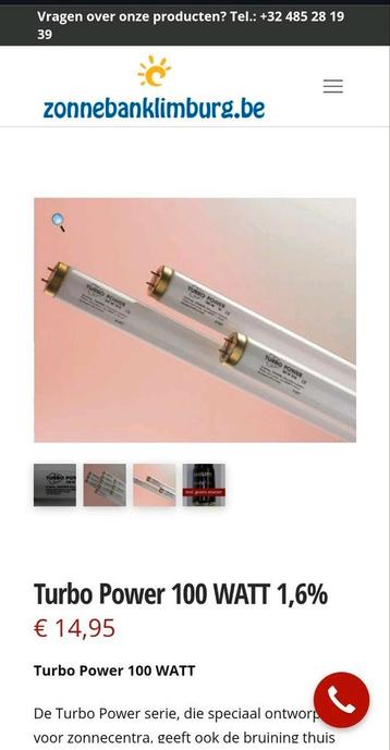 20stuks zonnebank lampen "Turbo Power" 100w (Lengte 1m76) beschikbaar voor biedingen