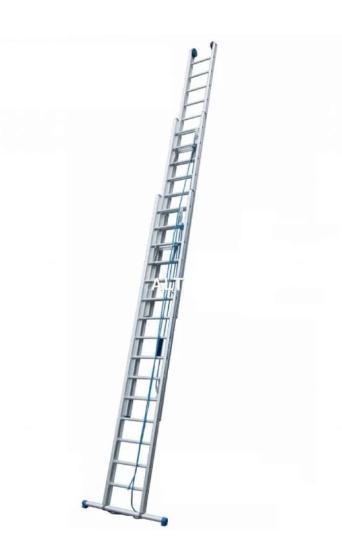 Solide 3-delige touwladder 320 sporten, Bricolage & Construction, Échelles & Escaliers, Comme neuf, Échelle, 4 mètres ou plus