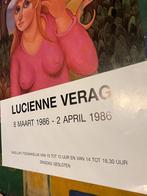 Vintage poster, kunstgalerij De Vuyst - Lucienne Verag 1986, Deurposter of groter, Ophalen of Verzenden, Reclame, Rechthoekig Staand