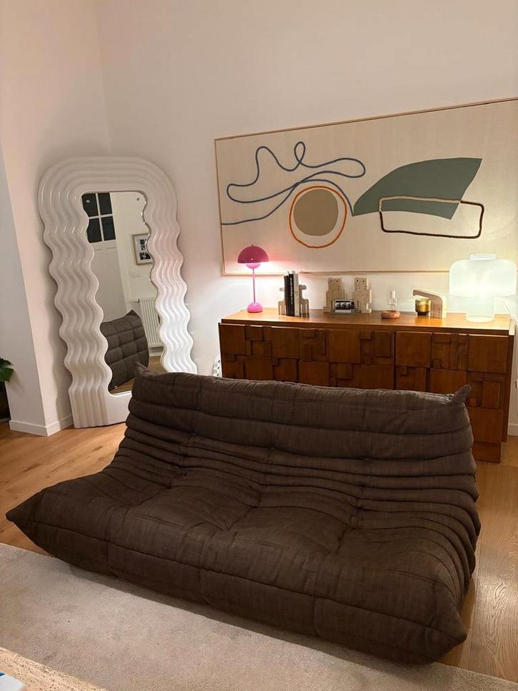 Togo 3 places en tissu brun "Bari", Ligne Roset, France, Maison & Meubles, Canapés | Sofas & Chaises Longues, Comme neuf, Enlèvement