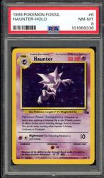 Haunter Holo PSA 8 - 6/62 - Fossil 1999, Hobby en Vrije tijd, Verzamelkaartspellen | Pokémon, Verzenden, Zo goed als nieuw, Losse kaart