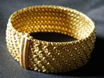 Brede 18K gouden armband, Handtassen en Accessoires, Goud, Goud, Zo goed als nieuw, Verzenden