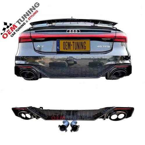 AUDI RS7 A7 4K8 Diffuser | Hoogglans zwart | 2018 – Heden, Autos : Pièces & Accessoires, Carrosserie & Tôlerie, Pare-chocs, Audi