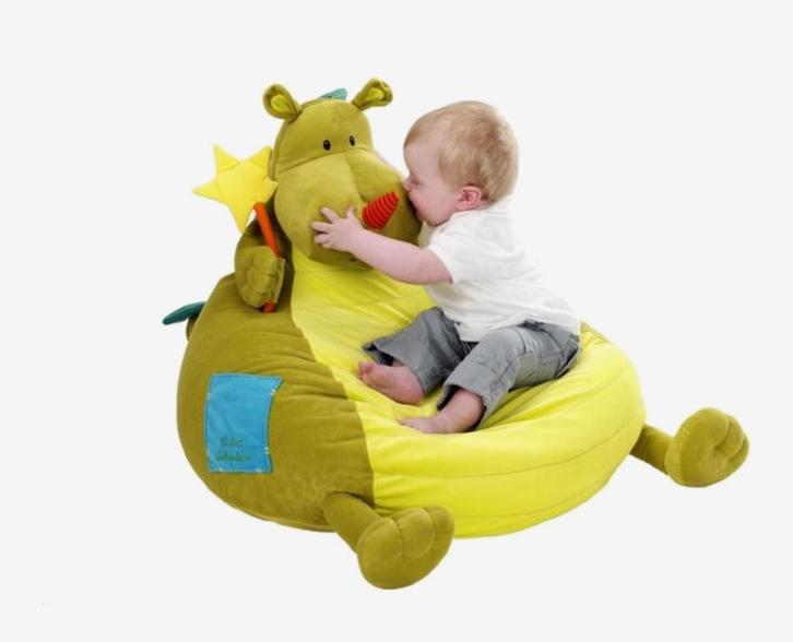 Lilliputiens - grote poef - Walter de draak 🐉 - ALS NIEUW‼️, Kinderen en Baby's, Speelgoed | Speelkleden, Zo goed als nieuw, Ophalen of Verzenden