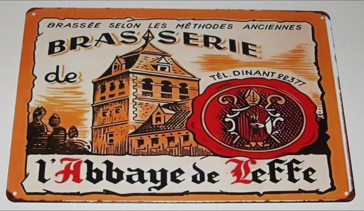 LEFFE BIER : Bord Leffe Abdijbier - Brasserie de Leffe, Verzamelen, Biermerken, Nieuw, Reclamebord, Plaat of Schild, Leffe, Verzenden