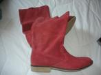 Paire de bottes en cuir pour dame., Enlèvement, Rouge, 3 Suisses, Boots et Botinnes