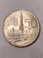 Munt zilver België 50 frank expo jaartal 1958 vlaams mooi, Argent, Enlèvement ou Envoi, Monnaie en vrac, Argent