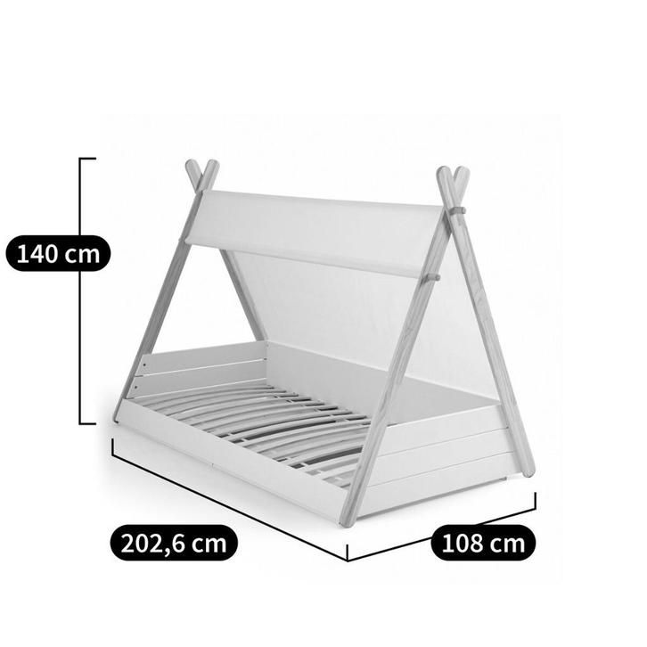 kinderbed hutbed, Kinderen en Baby's, Kinderkamer | Bedden, Zo goed als nieuw, 180 cm of meer, 85 tot 100 cm, Lattenbodem, Ophalen