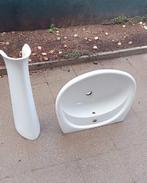 Lavabo et colonne en porcelaine, Maison & Meubles, Salle de bain | Meubles de Salle de bain, Enlèvement, Utilisé