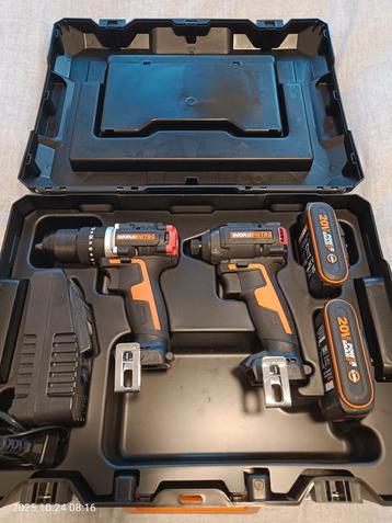 Worx wx925 klop boor en slagschroevendraaier set beschikbaar voor biedingen
