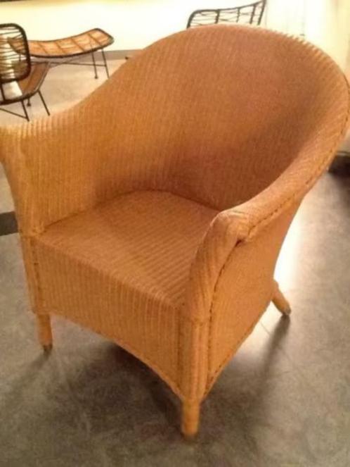 Lounge zeteltjes Lloyd loom rotan, Huis en Inrichting, Stoelen, Zo goed als nieuw, Twee, Riet of Rotan, Stof, Overige kleuren